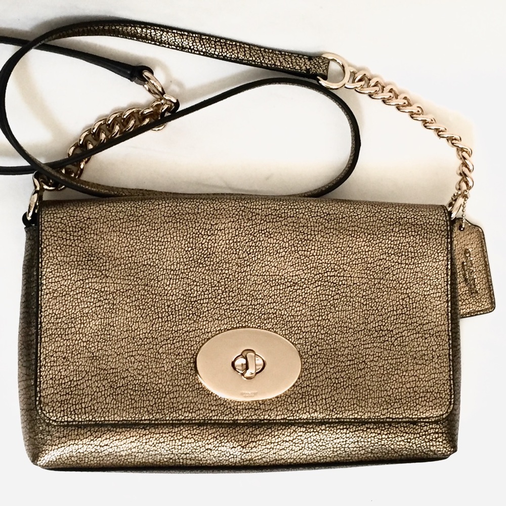 Coach Metallic Gold Crossbody Bag